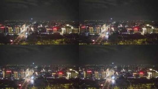 广东东莞城市夜景灯光航拍高清在线视频素材下载