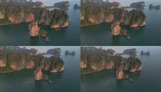 鸟瞰香港岛，安达曼海，甲米泰国高清在线视频素材下载