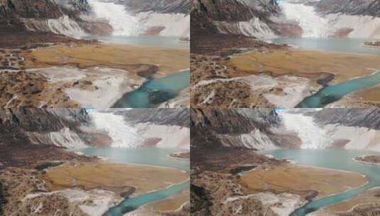 【三花航拍】西藏布加冰川高清在线视频素材下载