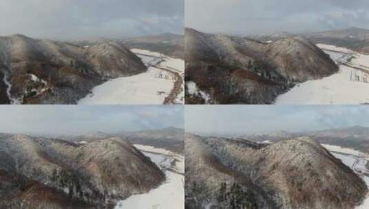 航拍东北山区雪景，树挂，雾凇高清在线视频素材下载