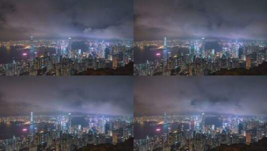 城市之夜的景观高清在线视频素材下载