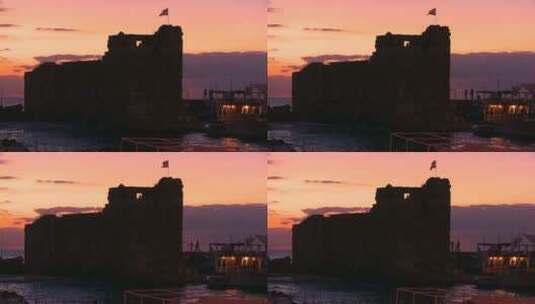 渔村比布鲁斯的城堡高清在线视频素材下载