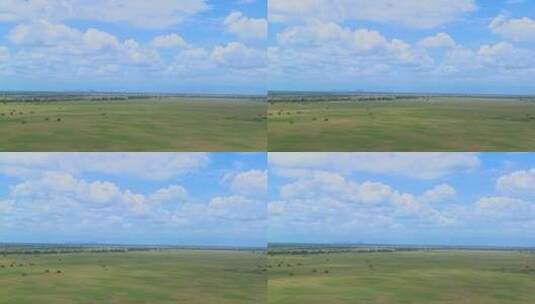 草原上移动的云高清在线视频素材下载