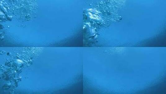 蓝色的水和气泡高清在线视频素材下载