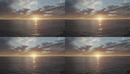 大西洋上的日落高清在线视频素材下载