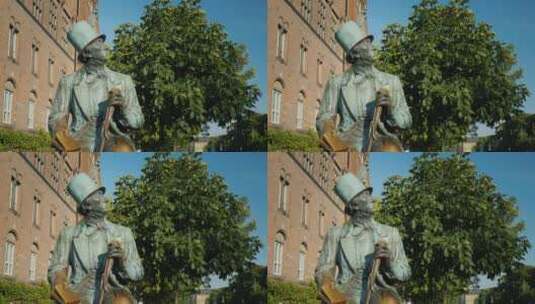 安徒生纪念碑在哥本哈根丹麦高清在线视频素材下载