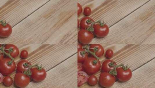 木桌上的番茄高清在线视频素材下载