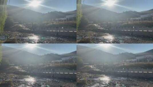 济南藏龙涧景区山脉风光高清在线视频素材下载