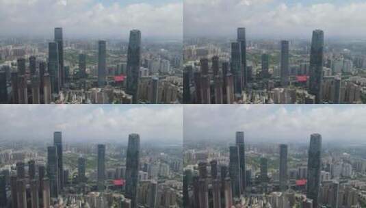 4K航拍广西东盟商务区城市高楼高清在线视频素材下载