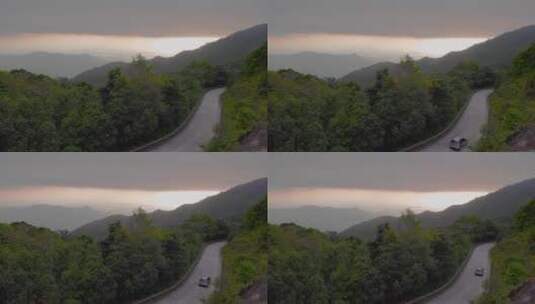 4K实拍海南尖峰岭山顶夕阳云海高清在线视频素材下载