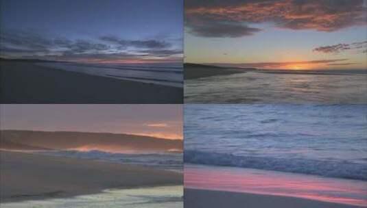 黄昏海岸沙滩高清在线视频素材下载