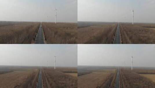 风机风车风力发电航拍大景视频素材高清在线视频素材下载