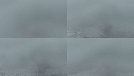 东白山雪后风车云海风光4K高清在线视频素材下载