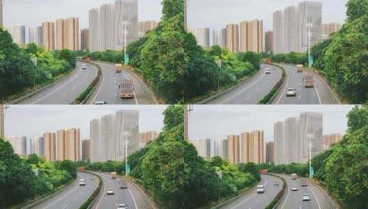 绕城高速·城市与交通·高速出行高清在线视频素材下载