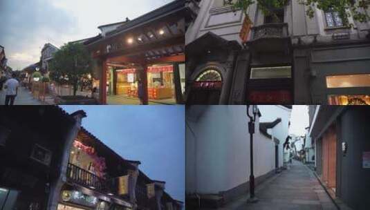 杭州吴山河坊街白天4K视频素材高清在线视频素材下载
