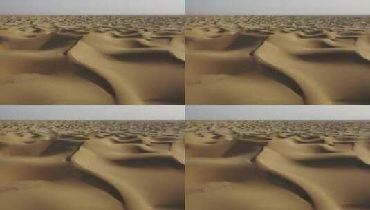 新疆塔克拉玛干沙漠自然风光航拍高清在线视频素材下载
