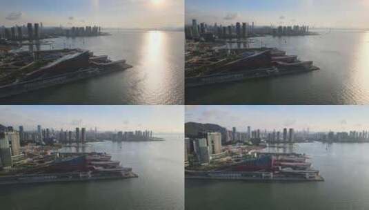 深圳蛇口 蛇口邮轮中心  游艇 船 船舶高清在线视频素材下载