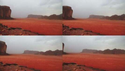 荒凉的红色沙漠高清在线视频素材下载