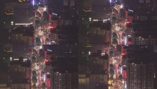 衡阳市中心解放路夜景高清在线视频素材下载