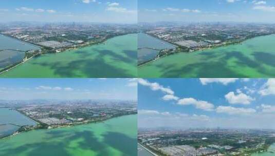 4K航拍云南昆明城市全貌滇池景区3高清在线视频素材下载