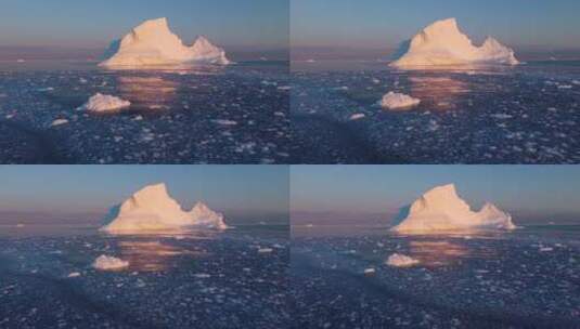 格林兰岛冰川风光高清在线视频素材下载