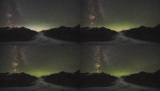 夜晚上空中的繁星景观高清在线视频素材下载