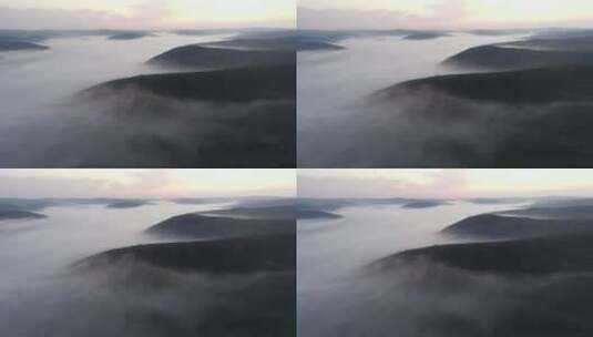 内蒙古大兴安岭森林云海、云雾高清在线视频素材下载
