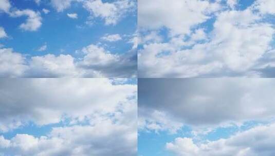 蓝天白云延时晴朗天空云朵飘动晴空好天气高清在线视频素材下载