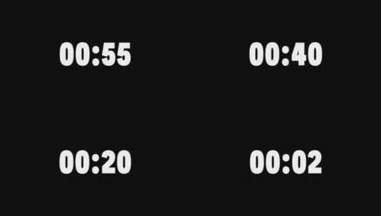 数字倒计时55秒高清在线视频素材下载