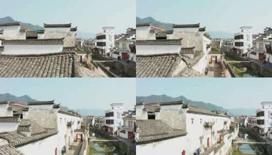 安徽省宣城市朱旺古村航拍高清在线视频素材下载