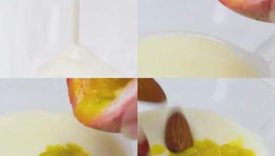 百香果酸奶杯高清在线视频素材下载