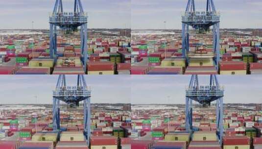 港口 集装箱 集装箱高清在线视频素材下载