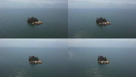 大理洱海小普陀岛航拍高清在线视频素材下载
