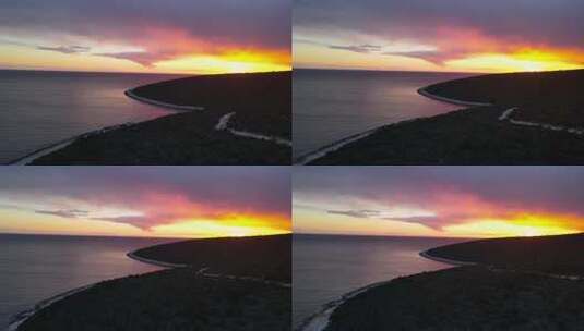 海边日落大海夕阳高清在线视频素材下载