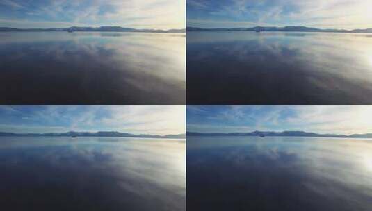 湖面延时摄影镜像湖面盐湖高清在线视频素材下载