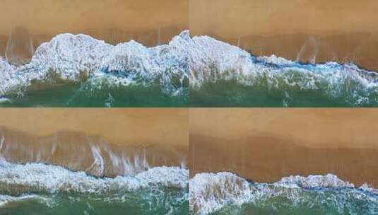 大海边海浪花沙滩高清在线视频素材下载