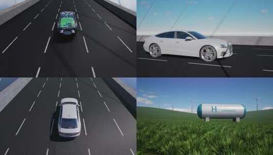 氢能源 氢能电动汽车 新能源 氢能 绿色环保高清在线视频素材下载