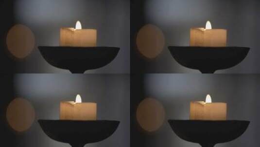 烛光闪烁的蜡烛高清在线视频素材下载