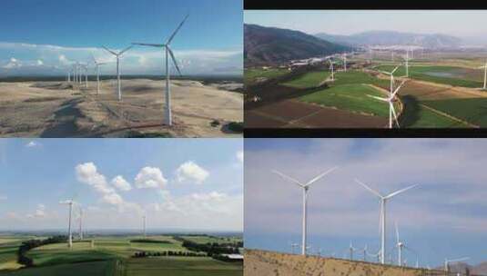 新能源风车风能电能能源唯美节能减碳碳中和 (1)高清在线视频素材下载