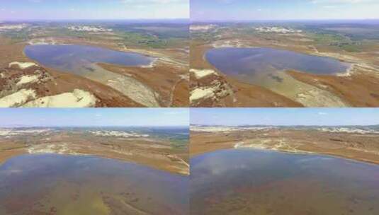 内蒙古生态修复湖泊高清在线视频素材下载