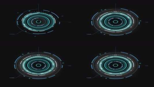 科技hud光圈【透明背景】高清在线视频素材下载