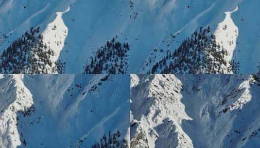航拍西藏昌都然乌湖旁的雪山高清在线视频素材下载