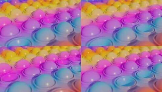 彩虹色橡胶触觉玩具的动画高清在线视频素材下载