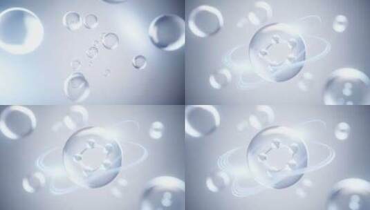 水分子活跃化妆品广告高清在线视频素材下载