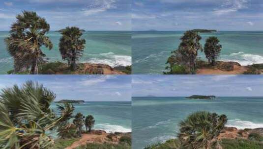 航拍泰国普吉岛拉威蓬贴海岬海滨自然风光高清在线视频素材下载