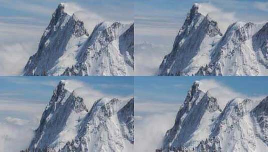 延时拍摄高原雪山云雾高清在线视频素材下载