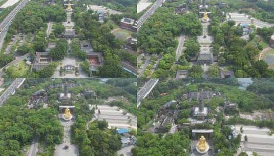 航拍重庆华岩旅游风景区高清在线视频素材下载