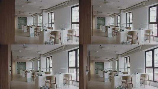 现代美甲沙龙内部配有时尚的设计和舒适的椅高清在线视频素材下载