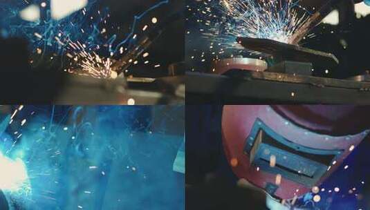 大国工匠电焊工人 火花高清在线视频素材下载