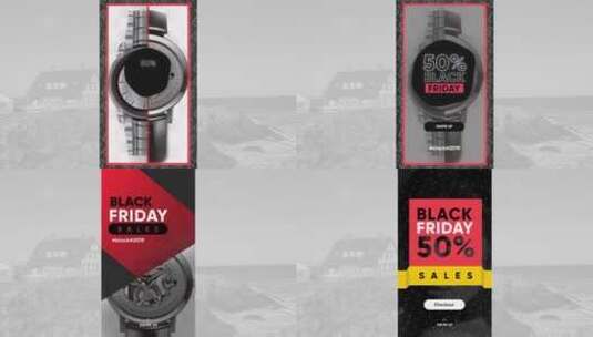时尚黑红色调产品宣传片展示介绍AE模板高清AE视频素材下载
